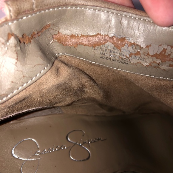 Womens JESSICA SIMPSON Caysy Tieback Booties Slater Taupe Boots Sz 11M Read Desc - Picture 5 of 8